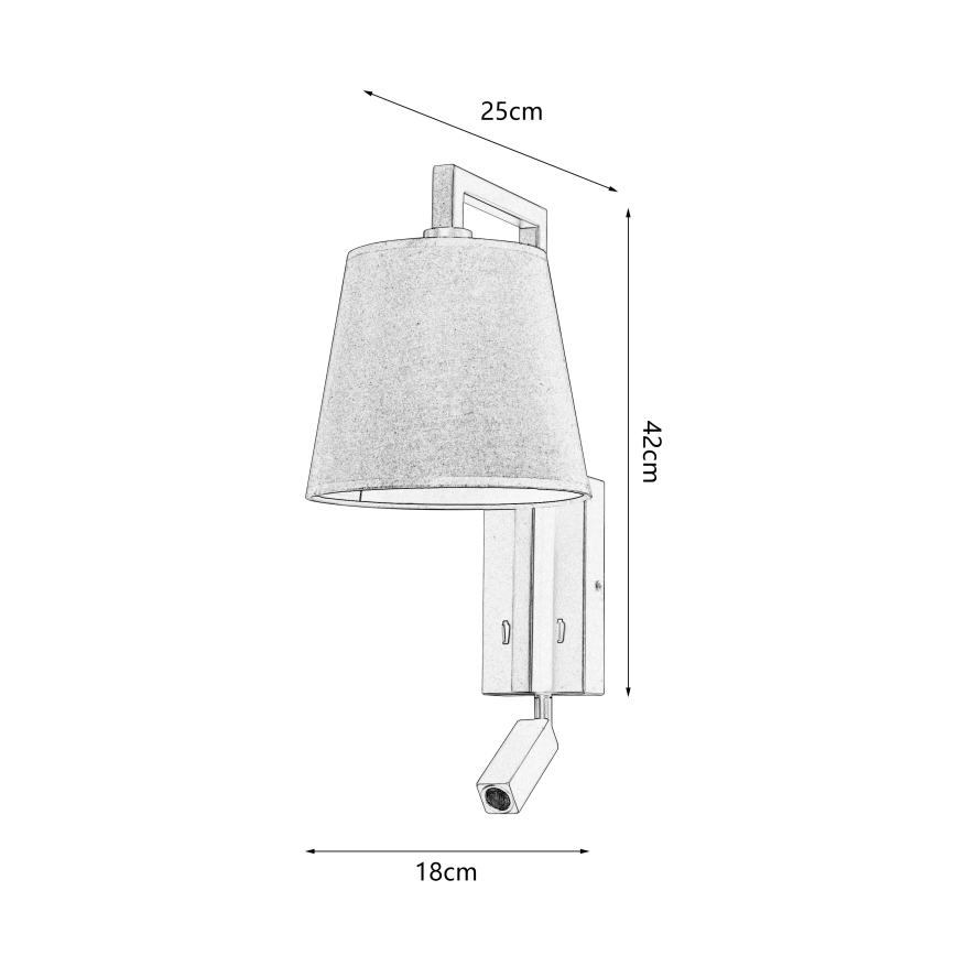 Brilagi - LED Zidna lampa RAYA 1xE14/40W/230V + LED/3W bela/mat krom