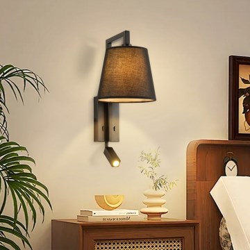 Brilagi - LED zidna lampa RAYA 1xE14/40W/230V + LED/3W crna