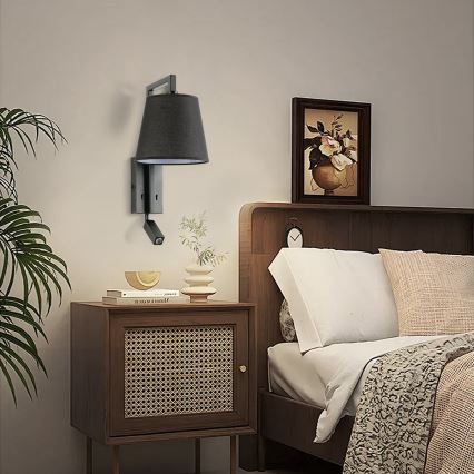 Brilagi - LED Zidna lampa RAYAS 1xE14/40W/230V + LED/3W crno
