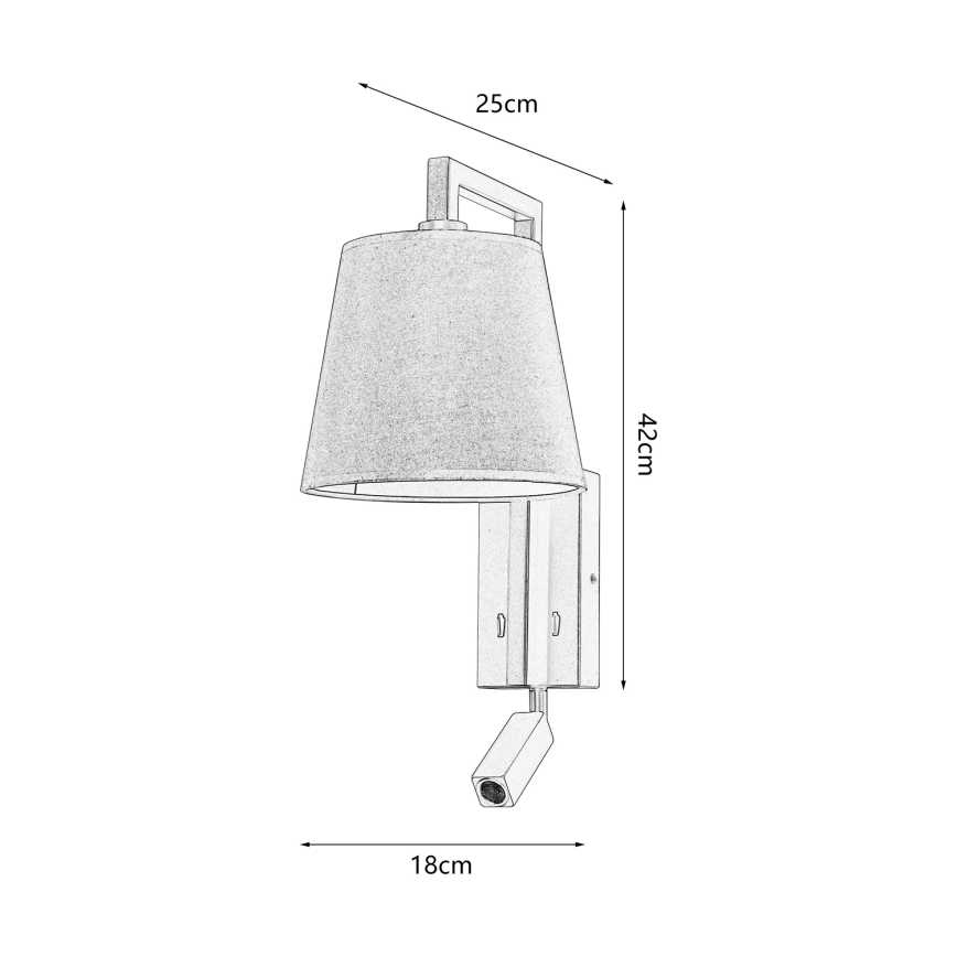 Brilagi - LED Zidna lampa RAYAS 1xE14/40W/230V + LED/3W crno