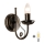 Brilagi - LED Zidna lampa STEFANO 1xE14/40W/230V crna patina