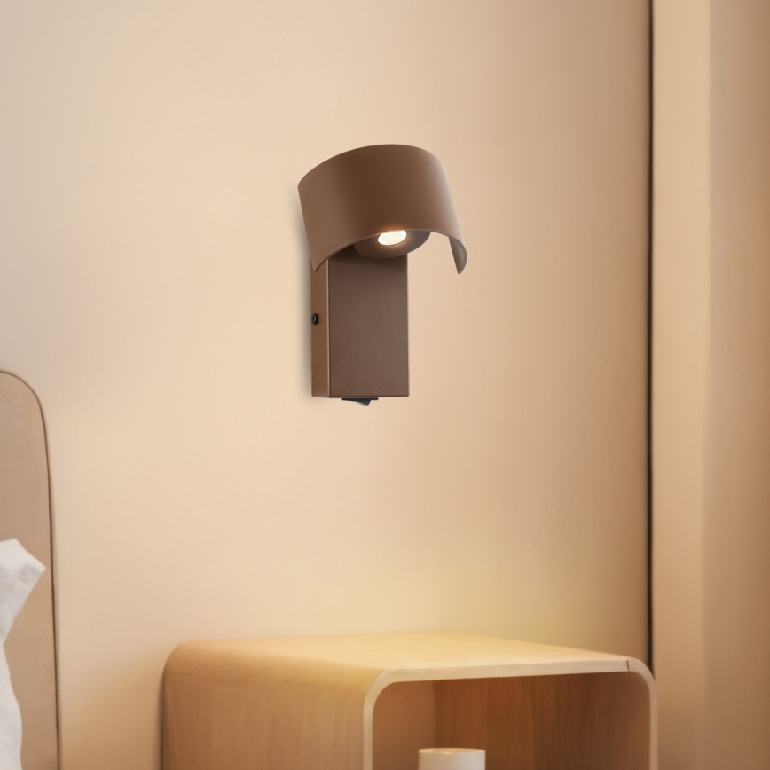 Brilagi - LED Zidna lampa VASTO LED/3W/230V braon