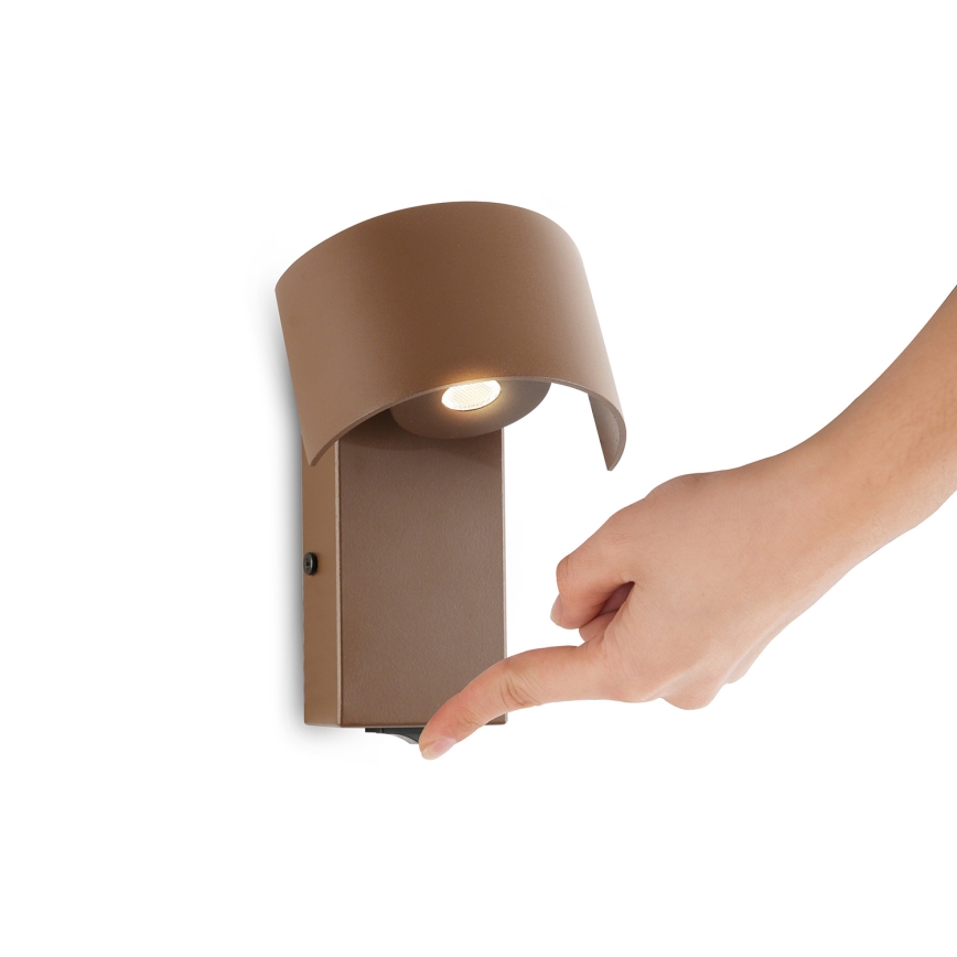 Brilagi - LED Zidna lampa VASTO LED/3W/230V braon