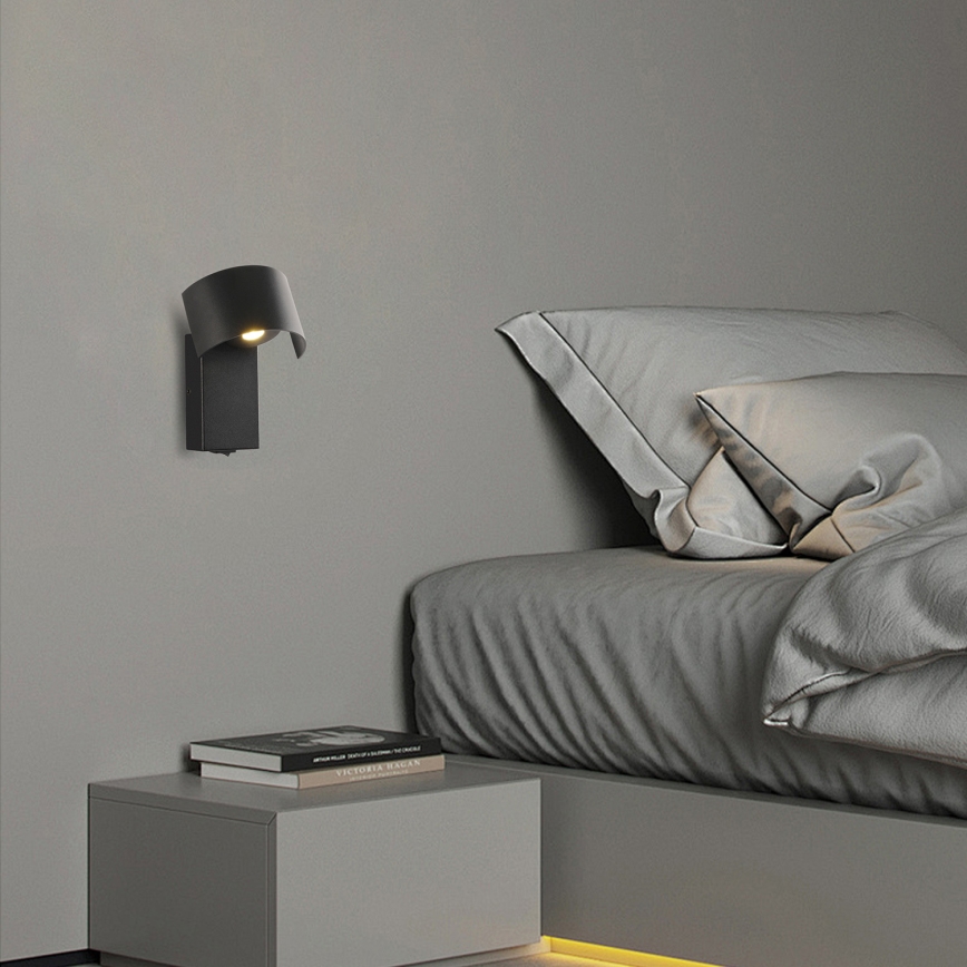 Brilagi - LED zidna lampa VASTO LED/3W/230V crna