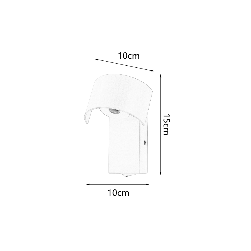 Brilagi - LED zidna lampa VASTO LED/3W/230V crna