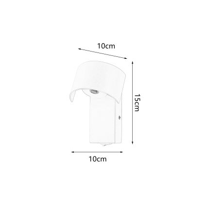 Brilagi - LED Zidna lampa VASTO LED/3W/230V crno