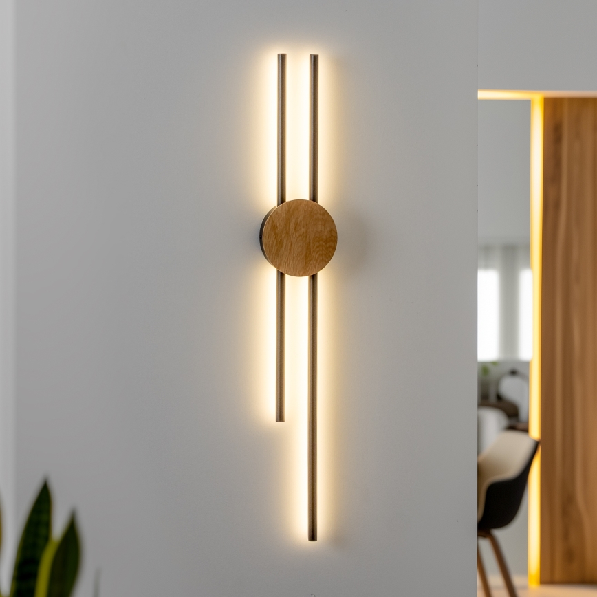 Brilagi - LED Zidna lampa WOODY COLLINE LED/15W/230V 80 cm hrast