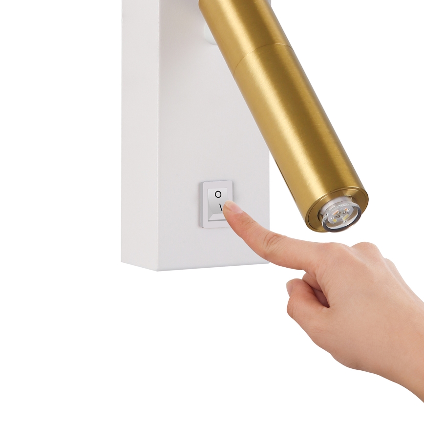 Brilagi - LED Zidna reflektorska lampa MAYA 1xG9/7W/230V bela/zlatna