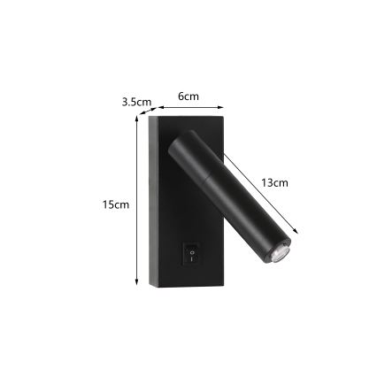 Brilagi - LED Zidna reflektorska lampa MAYA 1xG9/7W/230V crno