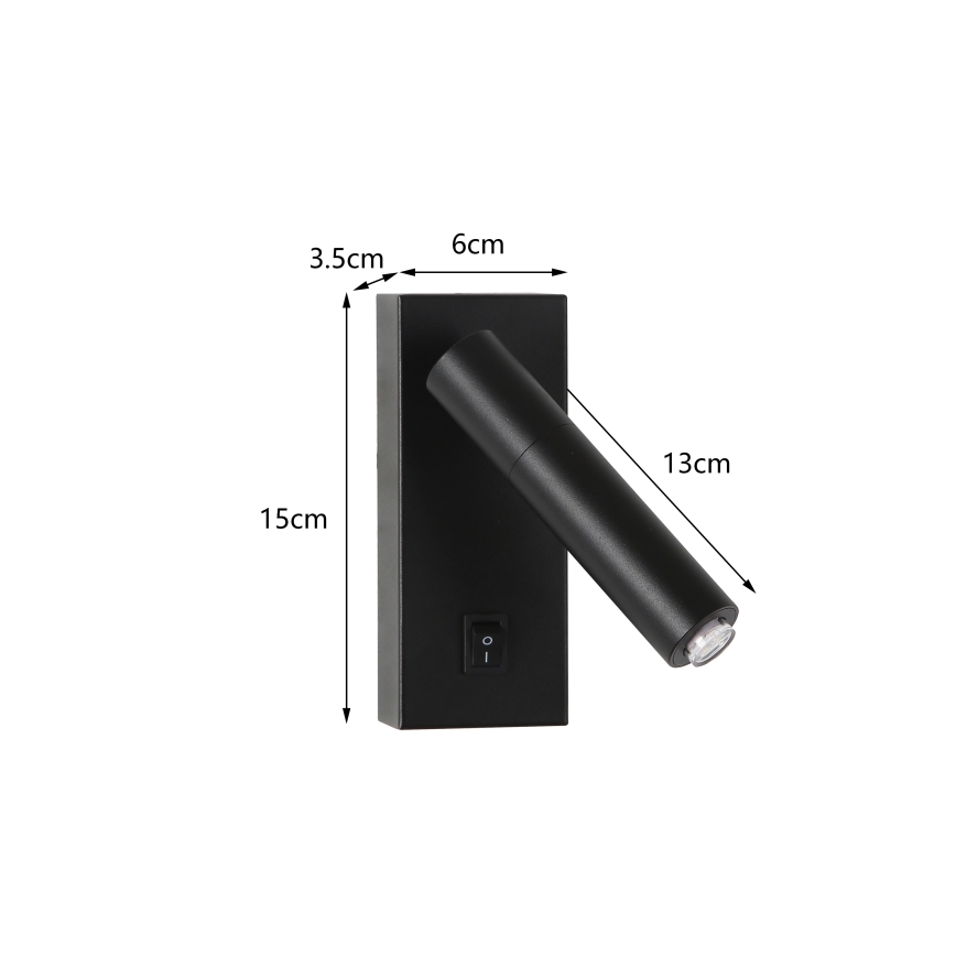 Brilagi - LED Zidna reflektorska lampa MAYA 1xG9/7W/230V crno