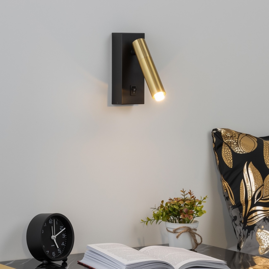 Brilagi - LED Zidna reflektorska lampa MAYA 1xG9/7W/230V crno/zlatna