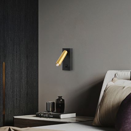 Brilagi - LED Zidna reflektorska lampa MAYA 1xG9/7W/230V crno/zlatna
