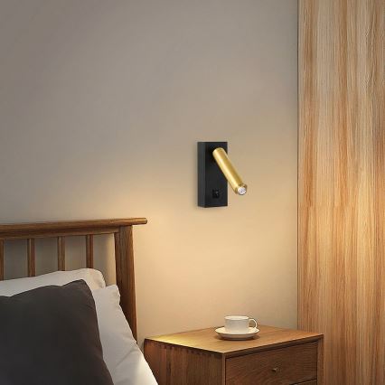 Brilagi - LED Zidna reflektorska lampa MAYA 1xG9/7W/230V crno/zlatna