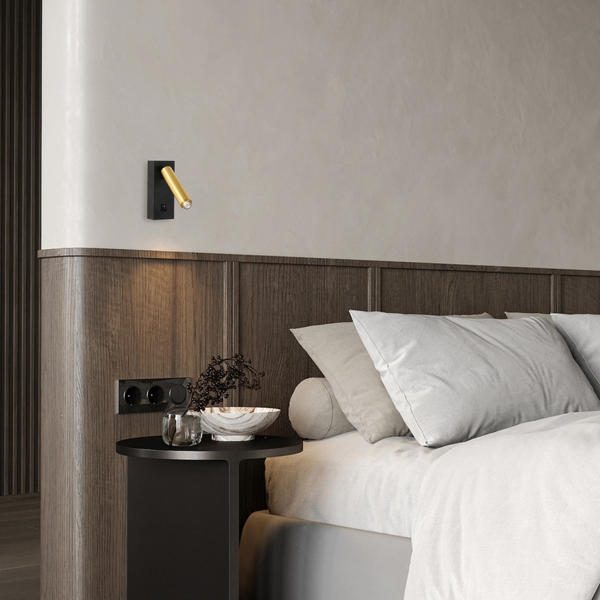 Brilagi - LED Zidna reflektorska lampa MAYA 1xG9/7W/230V crno/zlatna