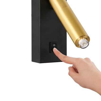 Brilagi - LED Zidna reflektorska lampa MAYA 1xG9/7W/230V crno/zlatna