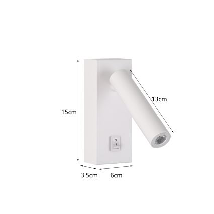 Brilagi - LED Zidna reflektorska lampa MAYA LED/3W/230V 4000K bela