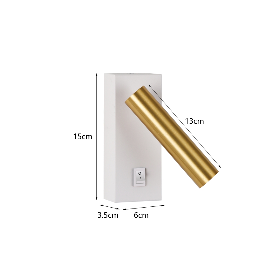 Brilagi - LED Zidna reflektorska lampa MAYA LED/3W/230V 4000K bela/zlatna