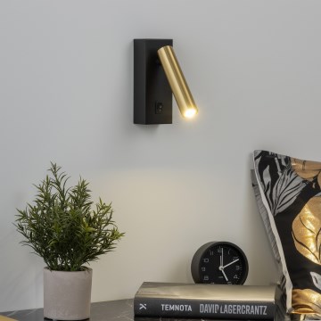 Brilagi - LED Zidna reflektorska lampa MAYA LED/3W/230V 4000K crno/zlatna