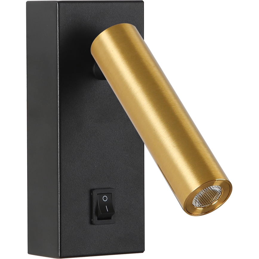 Brilagi - LED Zidna reflektorska lampa MAYA LED/3W/230V 4000K crno/zlatna