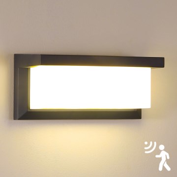 Brilagi - LED Zidno spoljašnje osvetljenje sa senzorom BRICKY LED/12W/230V antracit IP54
