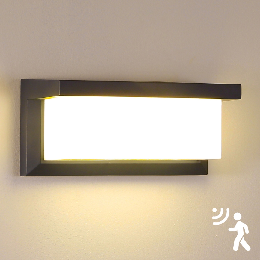 Brilagi - LED Zidno spoljašnje osvetljenje sa senzorom BRICKY LED/12W/230V antracit IP54