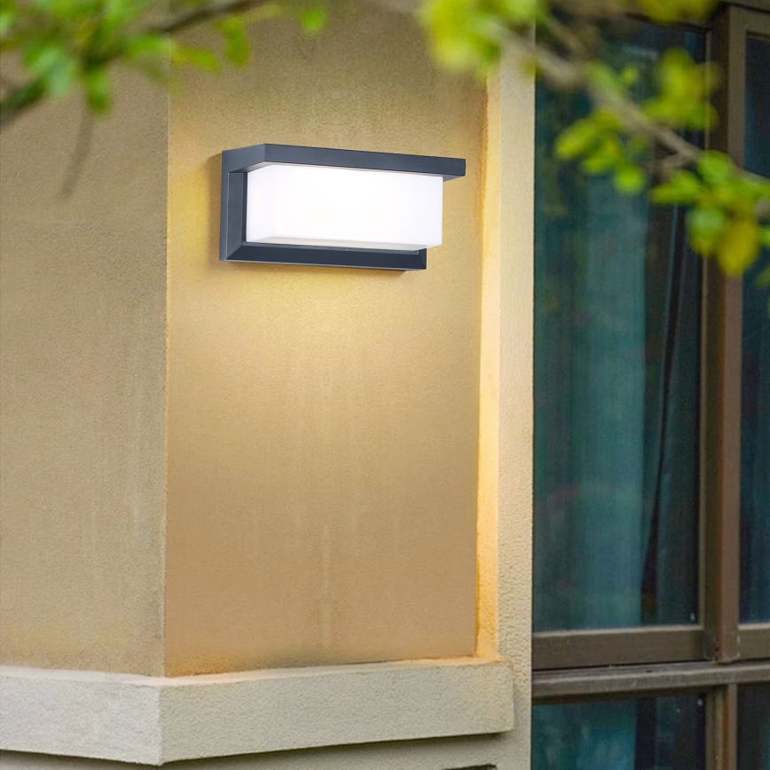 Brilagi - LED Zidno spoljašnje osvetljenje sa senzorom BRICKY LED/12W/230V antracit IP54