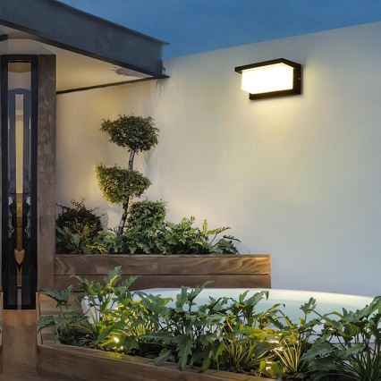 Brilagi - LED Zidno spoljašnje osvetljenje sa senzorom BRICKY LED/12W/230V crno IP54