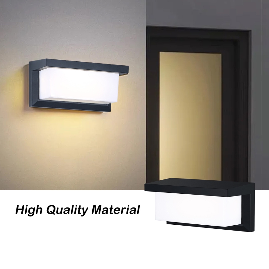 Brilagi - LED Zidno spoljašnje osvetljenje sa senzorom BRICKY LED/12W/230V crno IP54