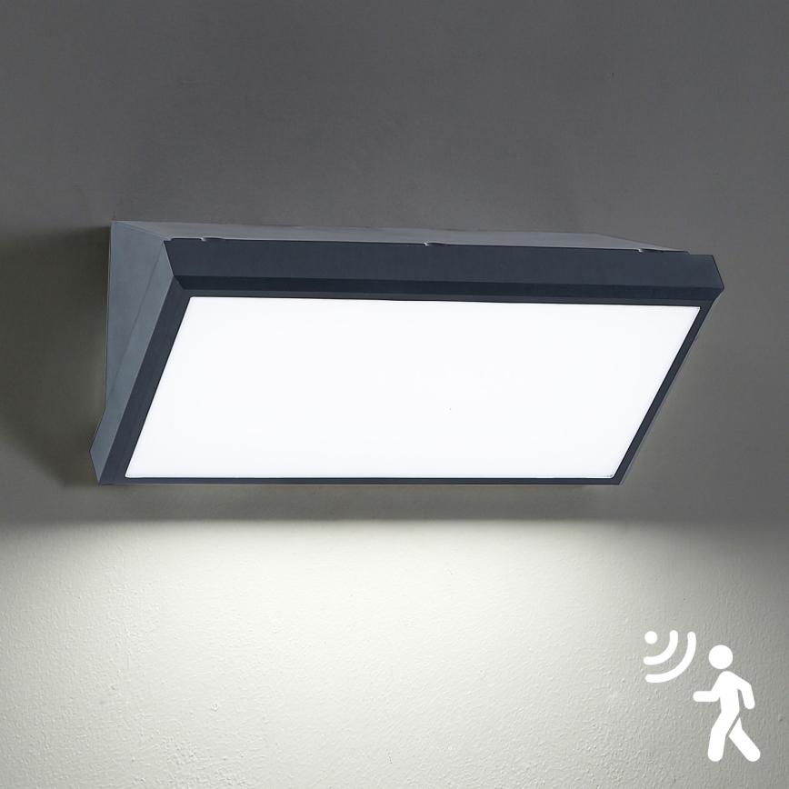 Brilagi - LED Zidno spoljašnje osvetljenje sa senzorom TRIANGLE LED/20W/230V Antracit IP65