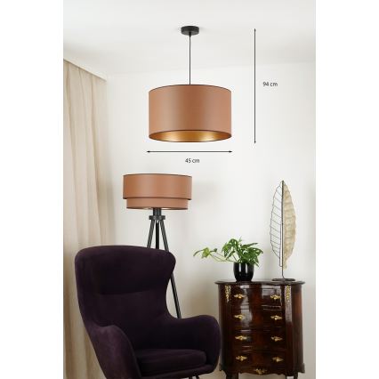 Brilagi - Luster na kablu OREGON ROLLER VEGE 1xE27/15W/230V Ø 45 cm braon