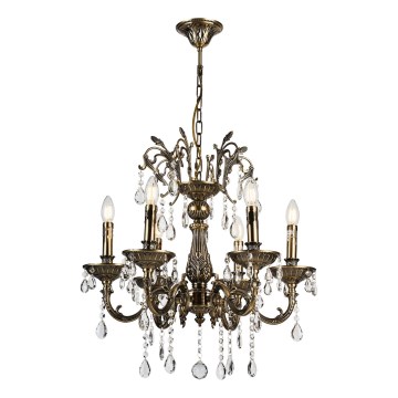Brilagi - Luster na lancu CLASSIC 6xE14/60W/230V mesing