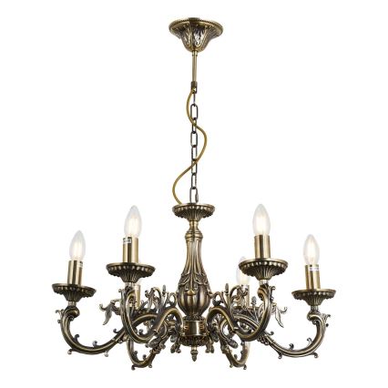Brilagi - Luster na lancu CLASSIC 6xE14/60W/230V mesing