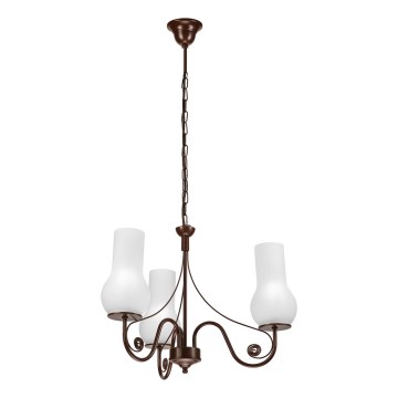 Brilagi - Luster na lancu COTTAGE 3xE14/40W/230V braon/bela