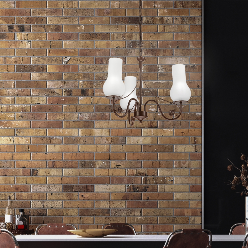 Brilagi - Luster na lancu COTTAGE 3xE14/40W/230V braon/bela