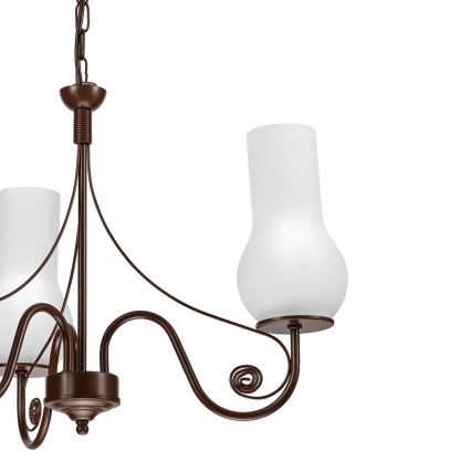Brilagi - Luster na lancu COTTAGE 3xE14/40W/230V braon/bela