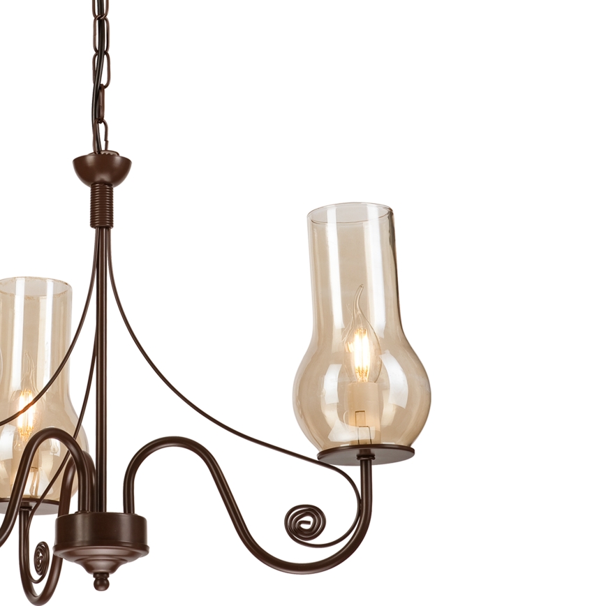 Brilagi - Luster na lancu COTTAGE 3xE14/40W/230V braon
