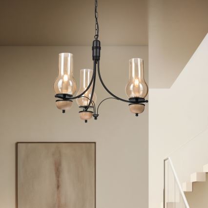 Brilagi - Luster na lancu COTTAGE 3xE14/40W/230V bukva/braon