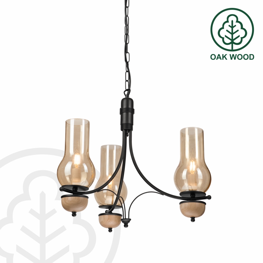Brilagi - Luster na lancu COTTAGE 3xE14/40W/230V bukva/braon