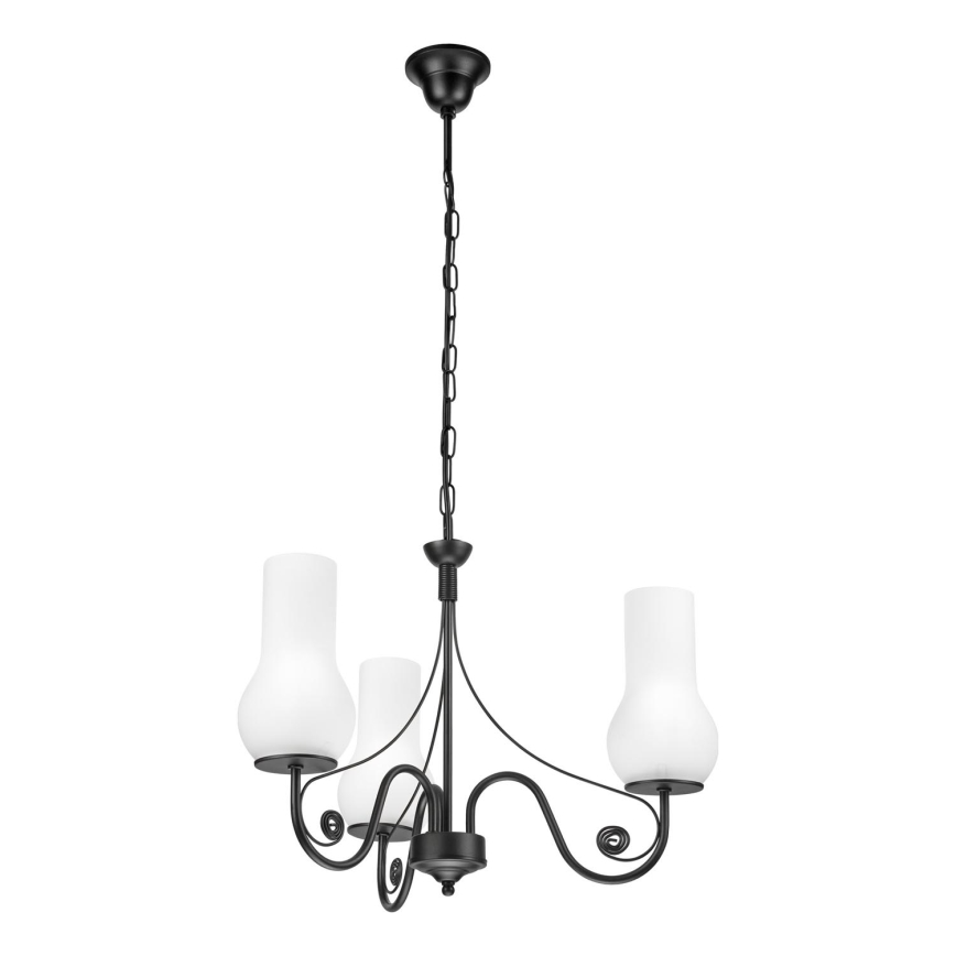 Brilagi - Luster na lancu COTTAGE 3xE14/40W/230V crno/bela