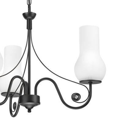 Brilagi - Luster na lancu COTTAGE 3xE14/40W/230V crno/bela