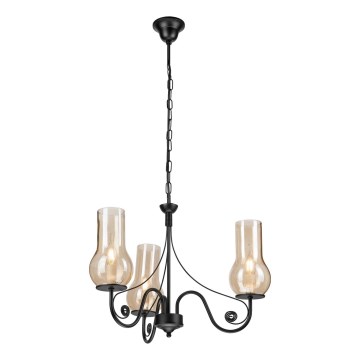 Brilagi - Luster na lancu COTTAGE 3xE14/40W/230V crno/braon