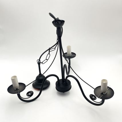 Brilagi - Luster na lancu COTTAGE 3xE14/40W/230V crno/braon