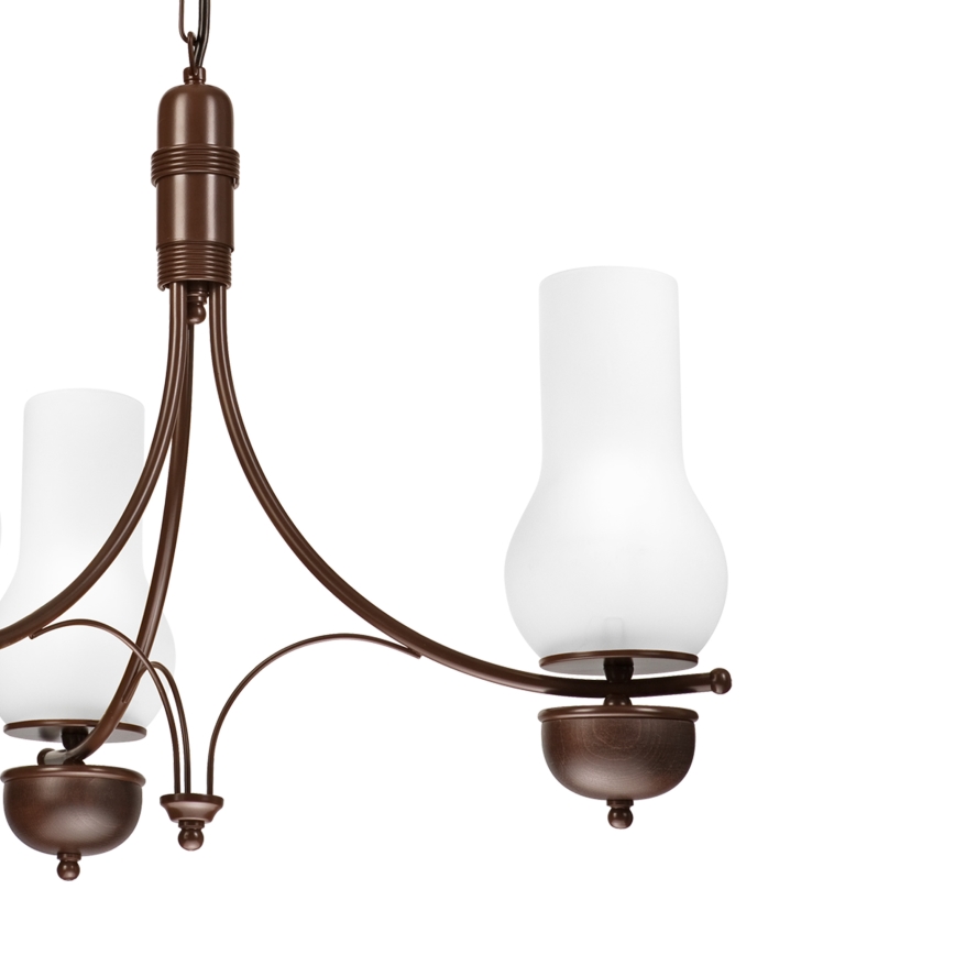 Brilagi - Luster na lancu COTTAGE 3xE14/40W/230V hrast/bela