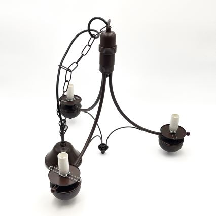 Brilagi - Luster na lancu COTTAGE 3xE14/40W/230V hrast/bela