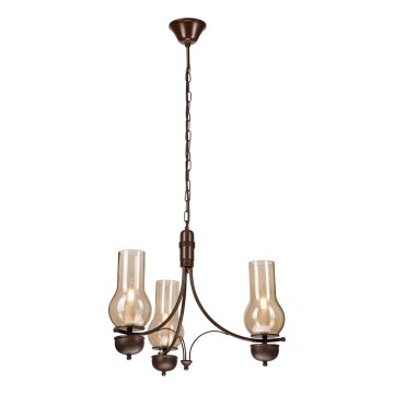 Brilagi - Luster na lancu COTTAGE 3xE14/40W/230V hrast/braon