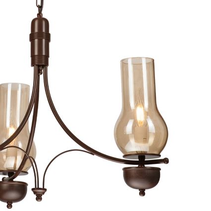Brilagi - Luster na lancu COTTAGE 3xE14/40W/230V hrast/braon