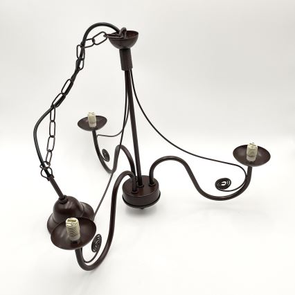 Brilagi - Luster na lancu COTTAGE 3xG9/40W/230V braon/bela