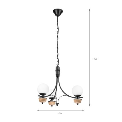 Brilagi - Luster na lancu COTTAGE 3xG9/40W/230V bukva/bela