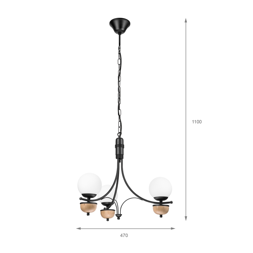 Brilagi - Luster na lancu COTTAGE 3xG9/40W/230V bukva/bela