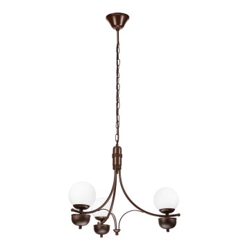 Brilagi - Luster na lancu COTTAGE 3xG9/40W/230V hrast/bela